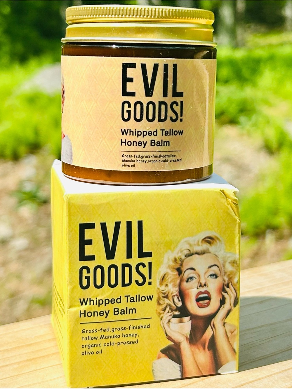 Evil Goods! Whipped Tallow Honey Balm 4.23oz NEW w/ Box Grass Fed Tallow